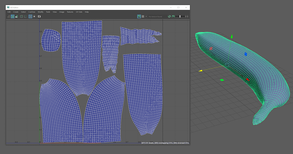 UV layout of banana