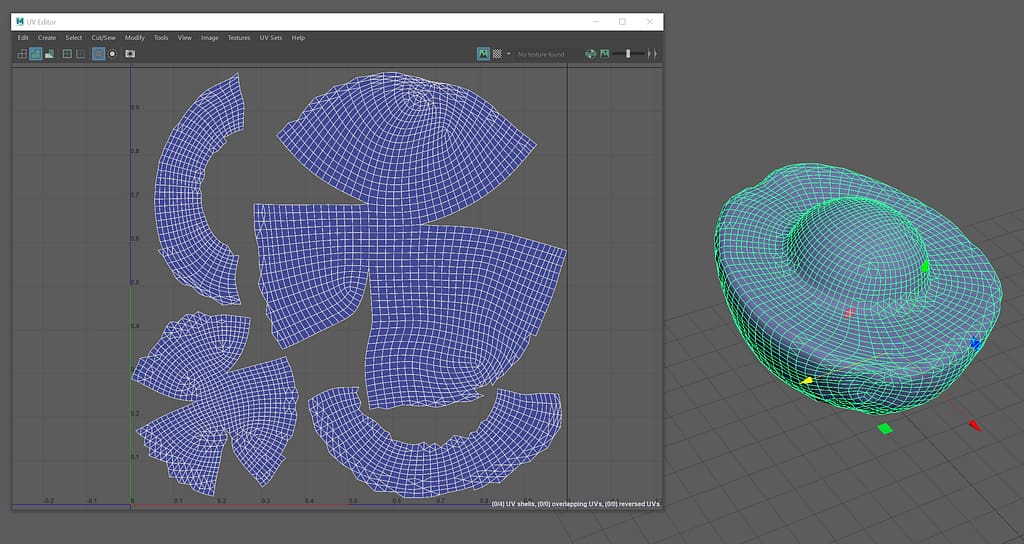 UV layout of avocado