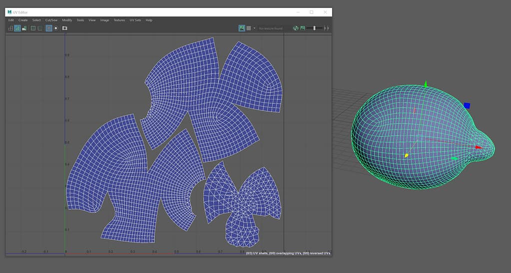 UV layout of lemon