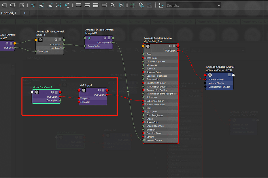 connect to the shader