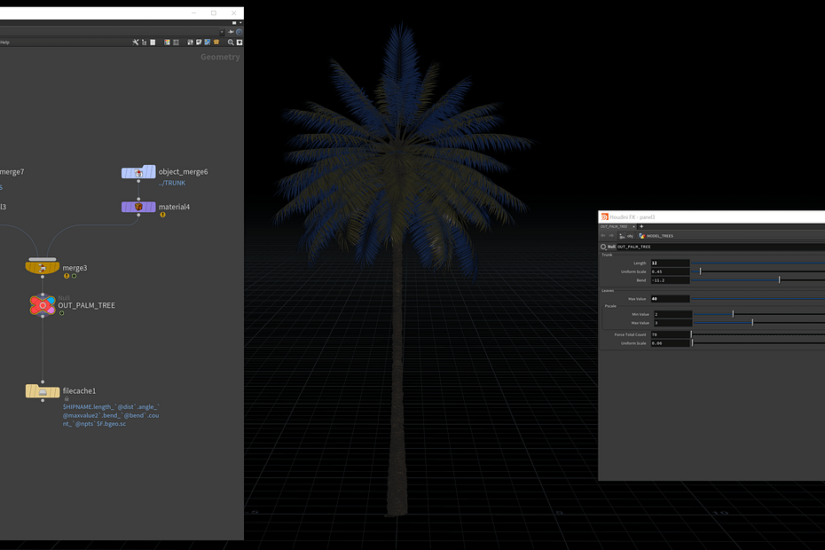 Tree parameter controls